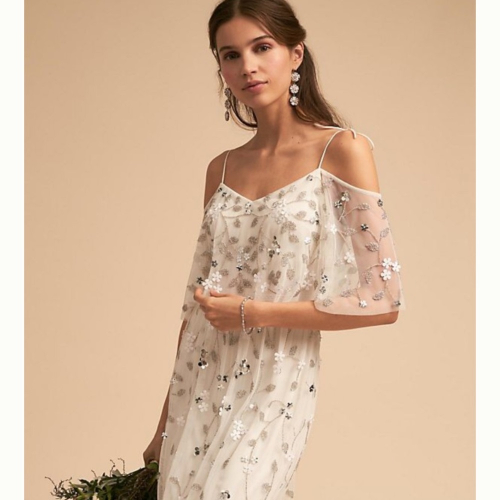 🆕NWT RARE BHLDN Faye Beaded Dress - Picture 3 of 16